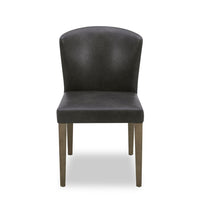 Arlo Dining Chair with Vegan Leather Fabric - Charcoal 