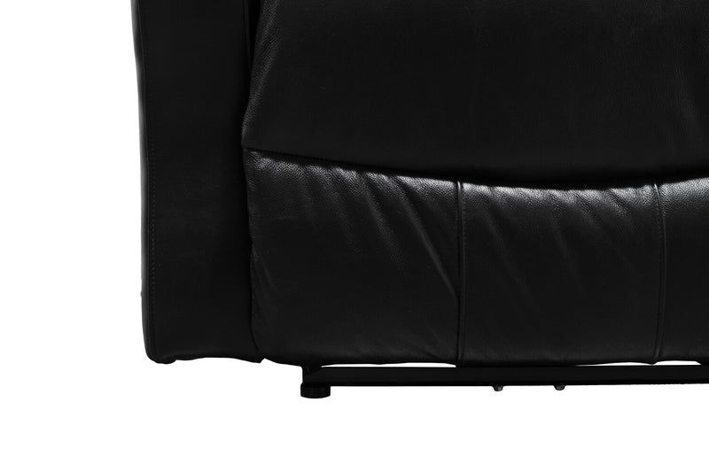 Elli 32\" Faux Leather Swivel Glider Power Reclining Chair – Black