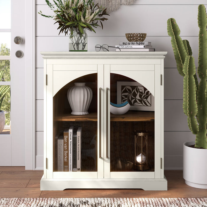 Twyla Solid Wood Accent Cabinet - White