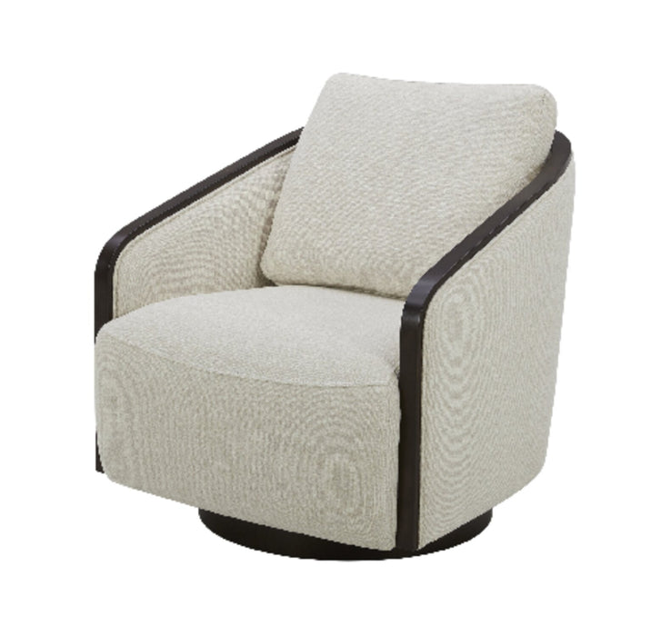 Dolce Swivel Accent Chair - Taupe