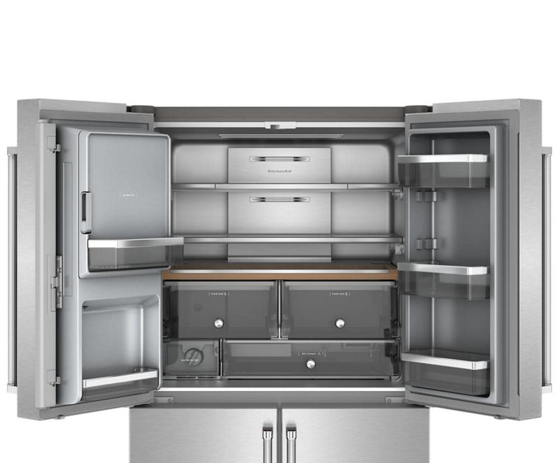 KitchenAid 36\" 19.4 Cu. Ft. Counter-Depth 4-Door Refrigerator - Stainless Steel - KRQC736RPS
