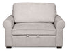 Scott Living Haven 55\" Chenille Fabric Sleeper Chair with Wood Legs - Grey