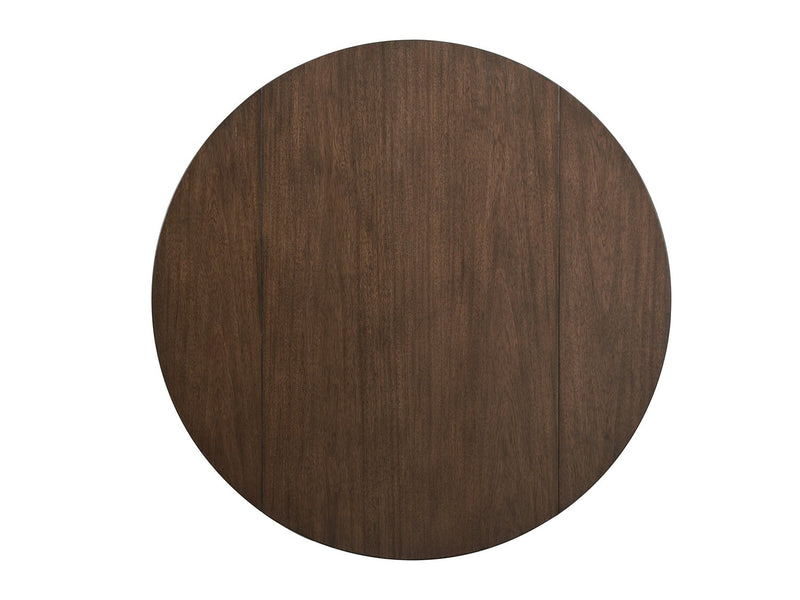 Bryn Drop-Leaf Dining Table, 42\" Round - Two-Tone White & Brown