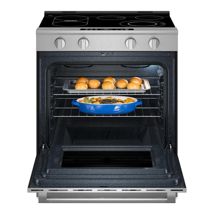Maytag 30\" 5.3 Cu. Ft. Slide-In Electric Range with No Preheat Air Fry - Stainless Steel - YMSES7030SZ