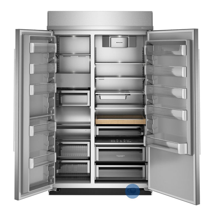 Kitchenaid 48\" 29.4 Cu. Ft. Built-In Side-by-Side Refrigerator – Stainless Steel - KBSD748SPS