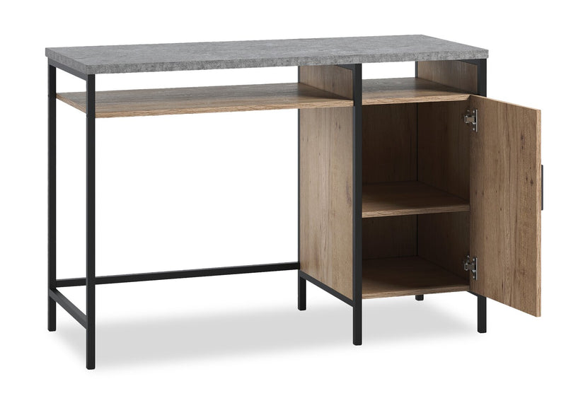Bradley 45\" Pedestal Office Desk with Cabinet – Prime Oak 