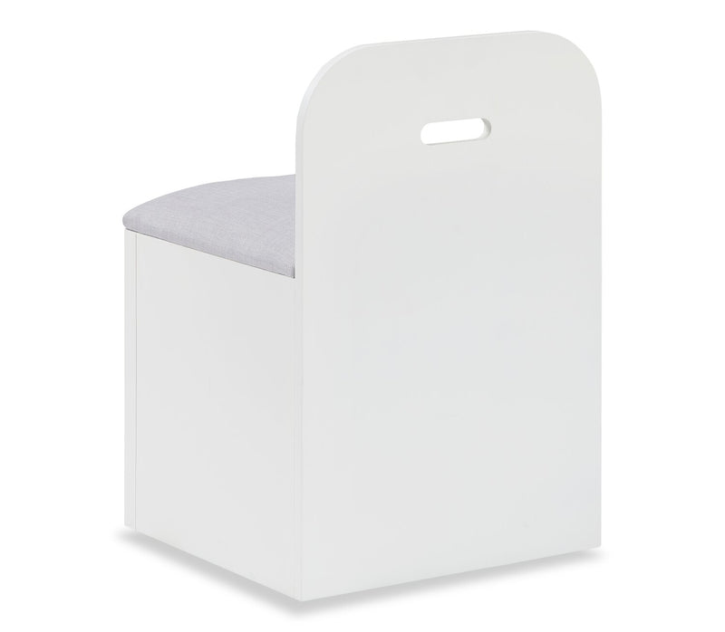 Quinn Twin Bookcase Bed with Desk - White