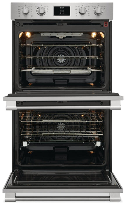 Frigidaire Professional 30\" 5.3/5.3 Cu. Ft. Electric Double Wall Oven with Total Convection - Smudge… 