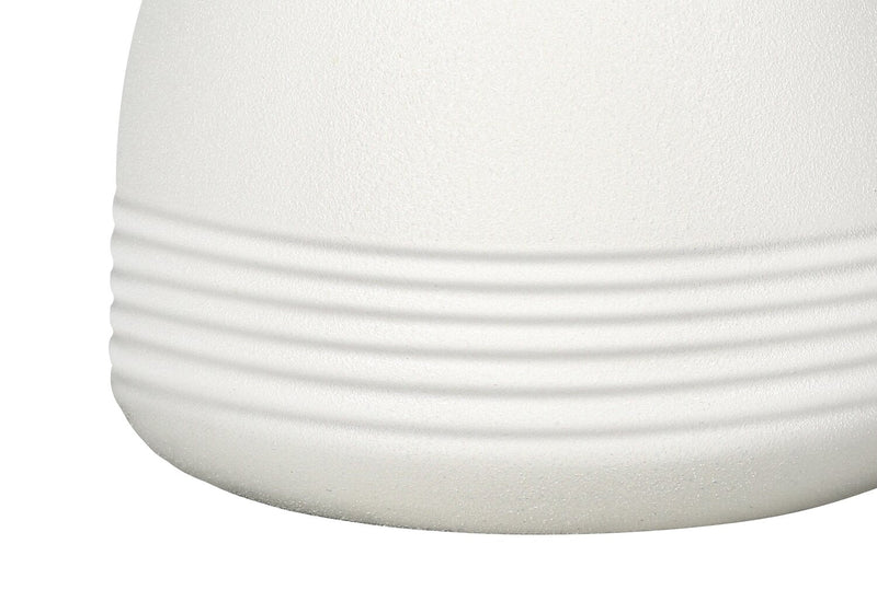 17\" Cream Ceramic Linen Drum Shade Table Lamp