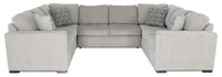Made in Canada Legend 3-Piece Chenille Fabric Sleeper Sectional - Platinum Beige