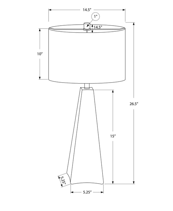 27\" Black Resin Table Lamp 