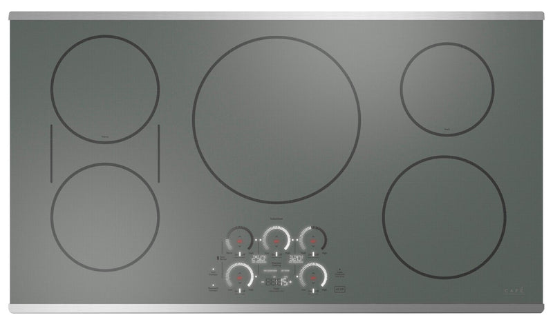Cafe 36\" 5-Element Electric Cooktop - Stainless - CHP90362TSS 