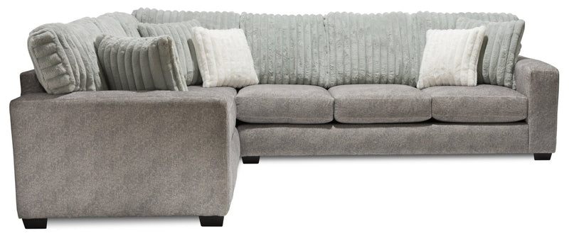 Koda 2-Piece Chenille Left-Facing Sectional - Plush Paloma