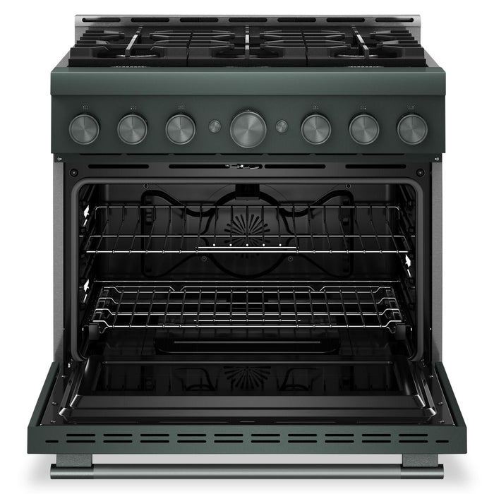 KitchenAid 36\" 5.1 Cu. Ft. Gas Range with No Preheat Air Fry Mode – Juniper - KFGS936SJP