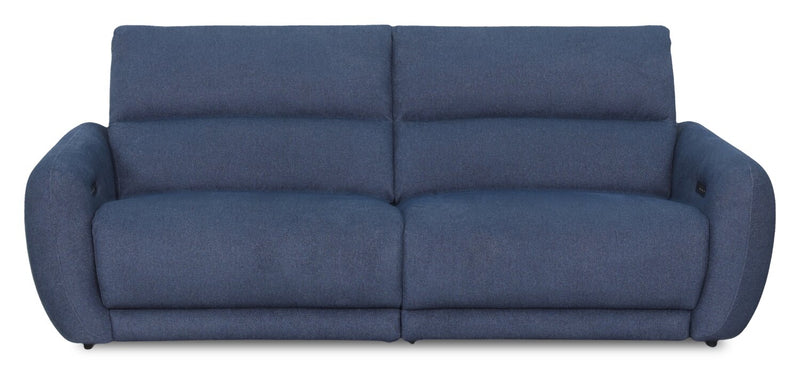 Cindy Crawford Home Kailyn 92\" Fabric Power Reclining Sofa with Power Headrests - Indigo