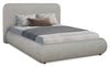 Luka Upholstered Platform Bed in Grey Fabric - Full Size