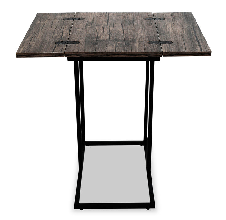 Pia Foldable Chairside Table - Brown