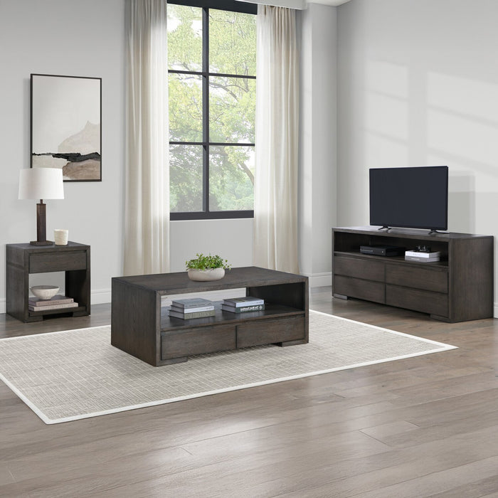 Zelda 64\" TV Stand with Storage and Cable Management – Warm Mocha