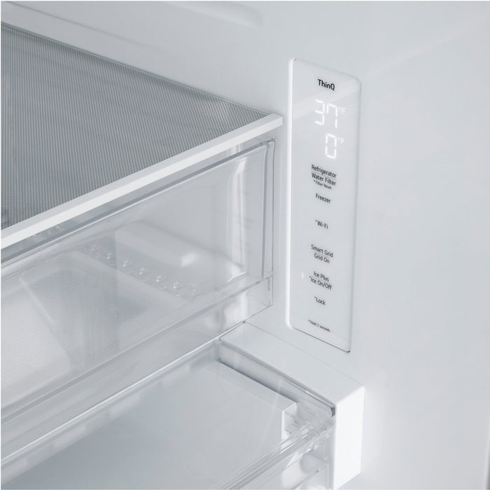 LG 33\" 25 Cu. Ft. French-Door Standard-Depth Refrigerator - Stainless Steel - LF25H6200S