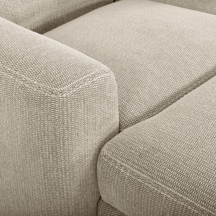Meadow 2-Piece Left-Facing Taupe Chenille Fabric Power Reclining Sectional with Storage Chaise