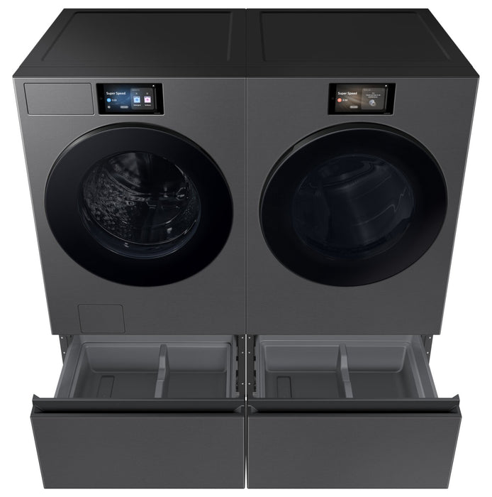 Samsung 6.1 Cu. Ft. Front Load Washer and 7.6 Cu. Ft. Electric Dryer – Dark Steel