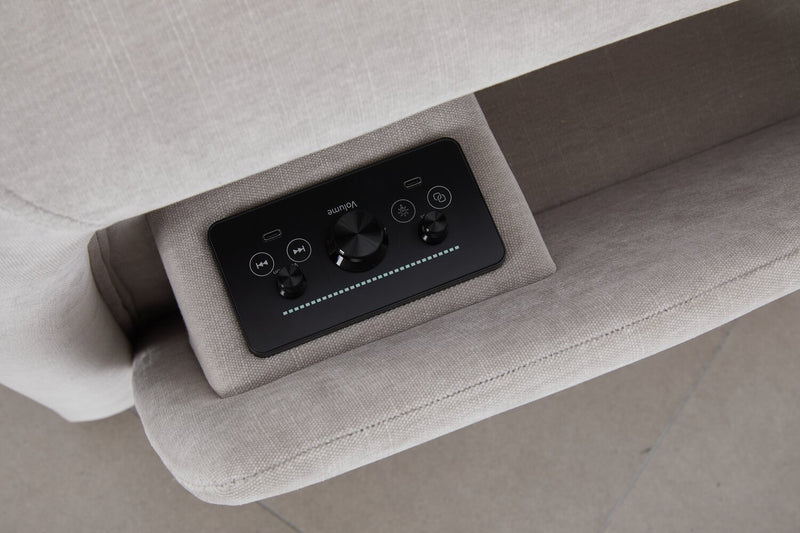 Legacy 6-Piece Left-Facing Power Reclining Sectional with 3D Immersive Sound and Shaq-o-pedic Comfort - Grey 