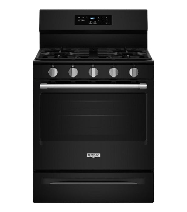 Maytag 5 Cu. Ft. Convection Gas Range with No Preheat Air Fry - Black - MFGS6030RB