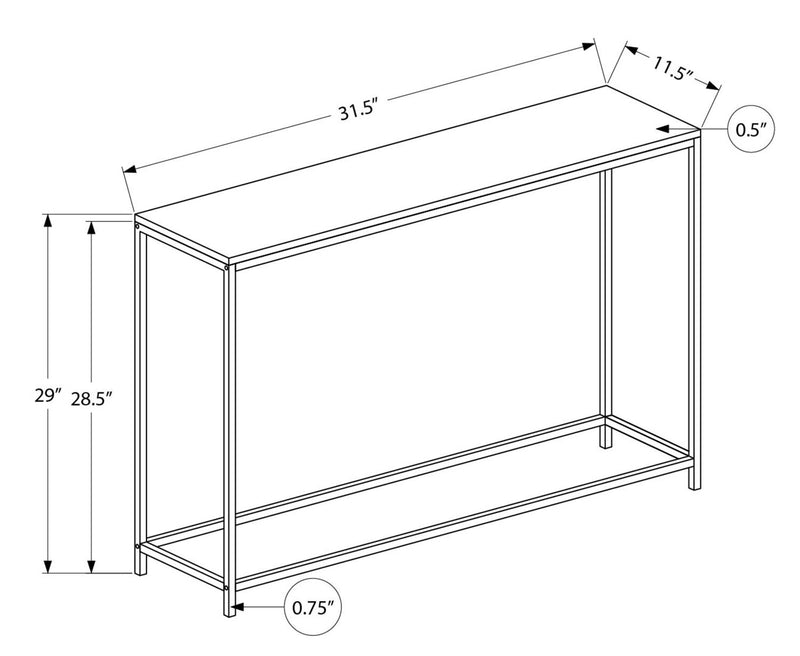 Alma Sofa Table - Black