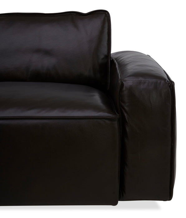 Sedona 3-Piece Genuine Leather Left-Facing Modular Sectional - Chocolate