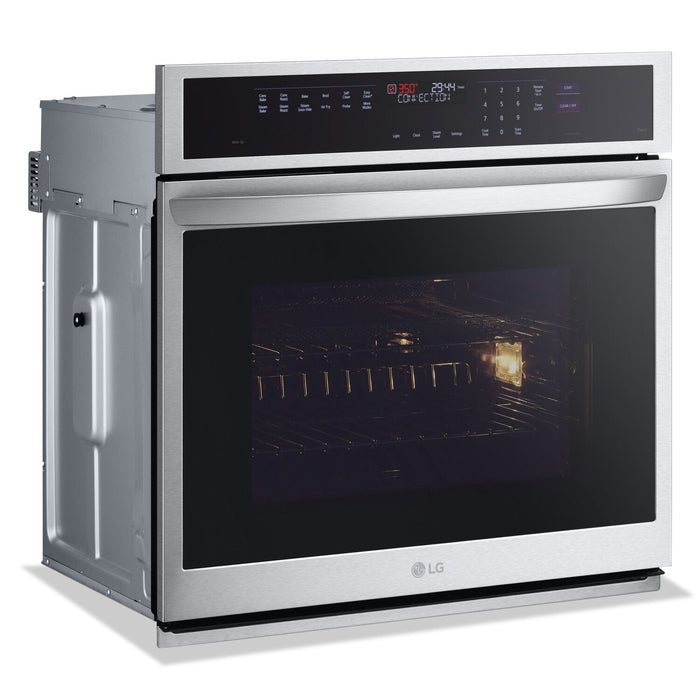 LG 30\" 4.7 Cu. Ft. Electric Wall Oven with Fan Convection - Smudge Proof Stainless Steel - WSEP4727F 