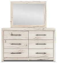 Derekson Bedroom Dresser Mirror - Rustic White 