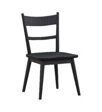 Kort & Co. Sol Dining Chair with Curved Ladder-Back - Black 