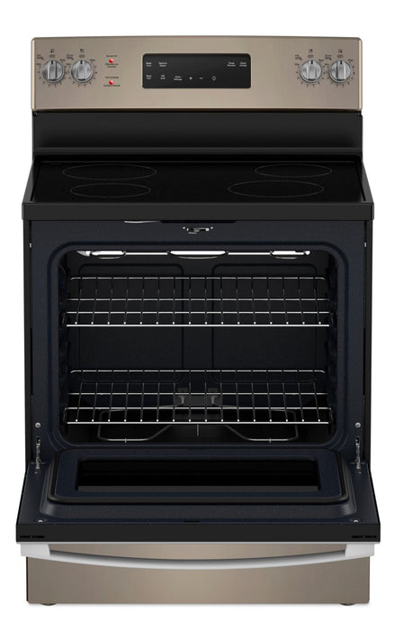 GE 5 Cu. Ft. Electric Range with Self Clean and 4 Burners - Slate - JCB630ETES 