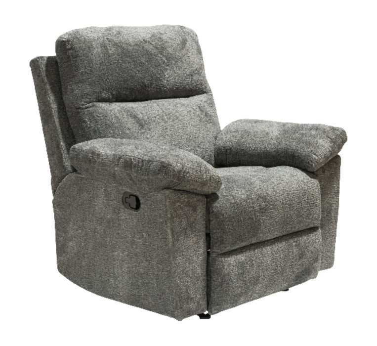 Canadian Made Oliver 40\" Addison Pewter Grey Chenille Fabric Glider Reclining Chair 