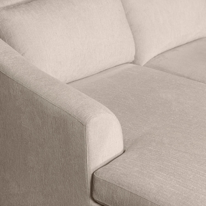 Envy 2-Piece Left-Facing Chenille Fabric Sleeper Sectional with Storage Chaise - Almond Beige