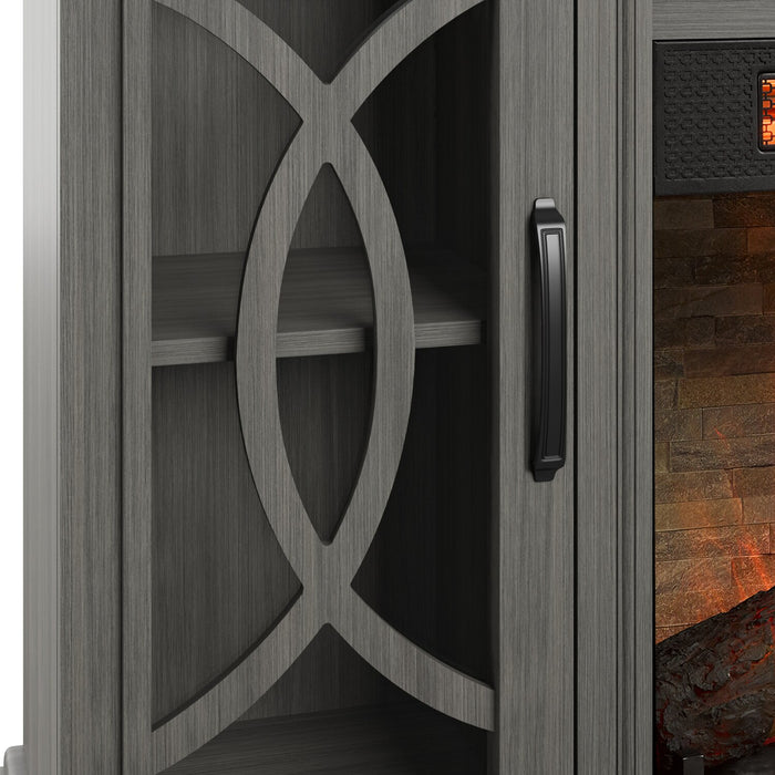 Brooke 62\" Contemporary Electric Fireplace TV Stand with Storage & Cable Management for TVs up to 70