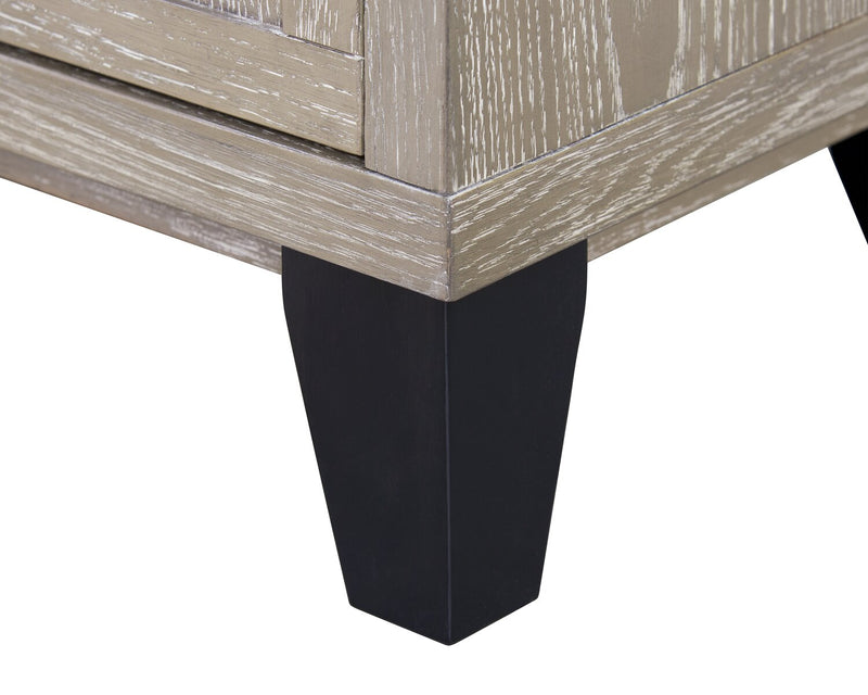 Eamon 64” Solid Wood TV Stand with Storage - Grey