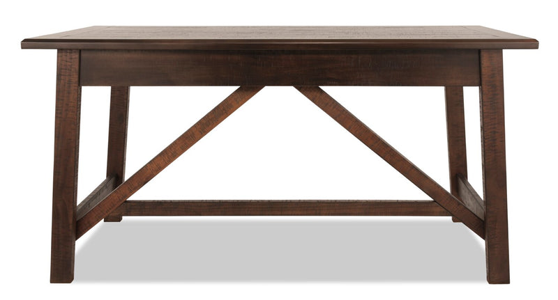 Baldridge 60\" Office Desk with 2-Drawers - Rustic Brown