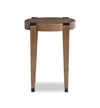 Gordon 18” Round Solid Wood End Table - Brown