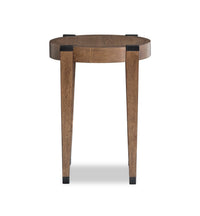 Gordon 18” Round Solid Wood End Table - Brown 