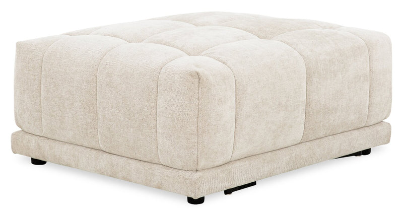 Oaklyn Modular 38\" Fabric Ottoman with Tufted Seat Cushion – Beige