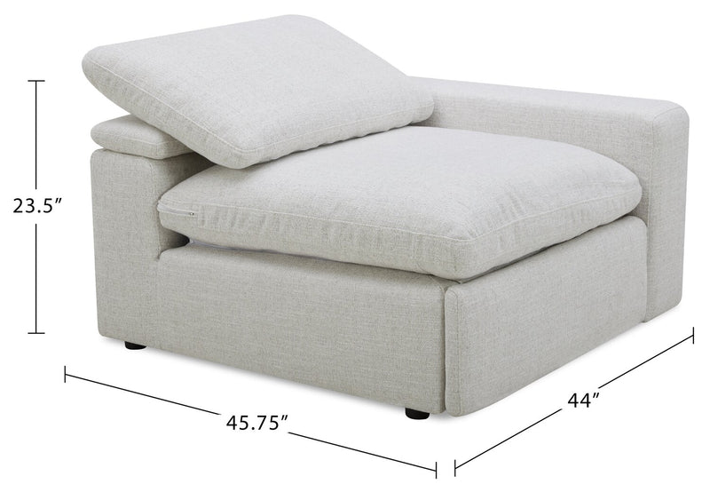 Sky Modular 6-Piece Fabric Power Reclining Sectional with Reclining Armless Chair - Nathan Wheat