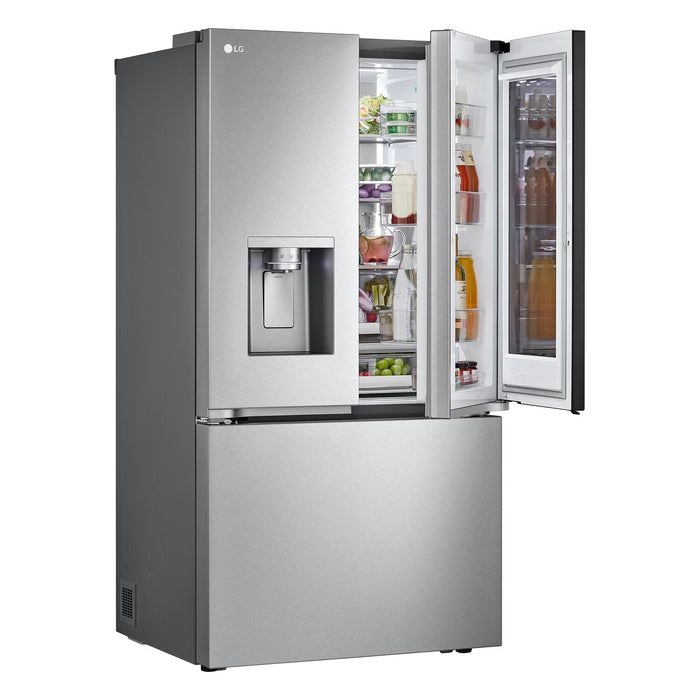 LG 36\" 26 Cu. Ft. French-Door Counter-Depth MAX™ Refrigerator - Smudge Proof Stainless Steel - LRYKC… 