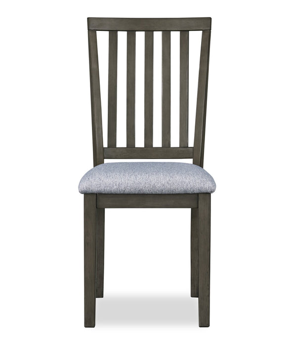 Bryn Dining Chair with Fabric Seat, Spindle-Back - Dark Grey