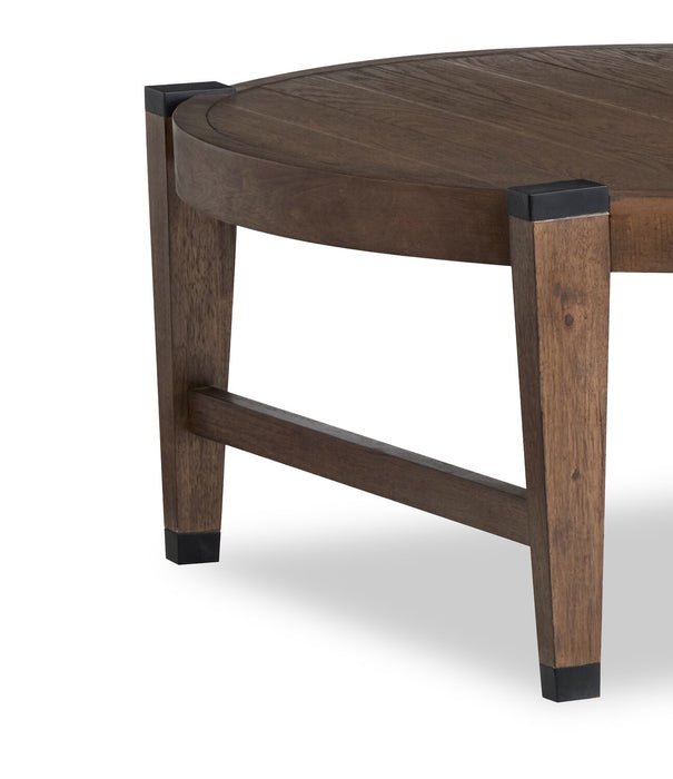 Gordon 38” Round Solid Wood Coffee Table - Brown
