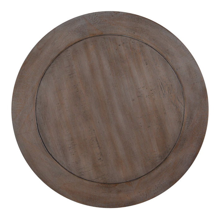 Hanson 18” Round Traditional Pine End Table - Dovetail Grey