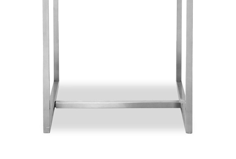 Sampson 20\" Modern Marble End Table - White