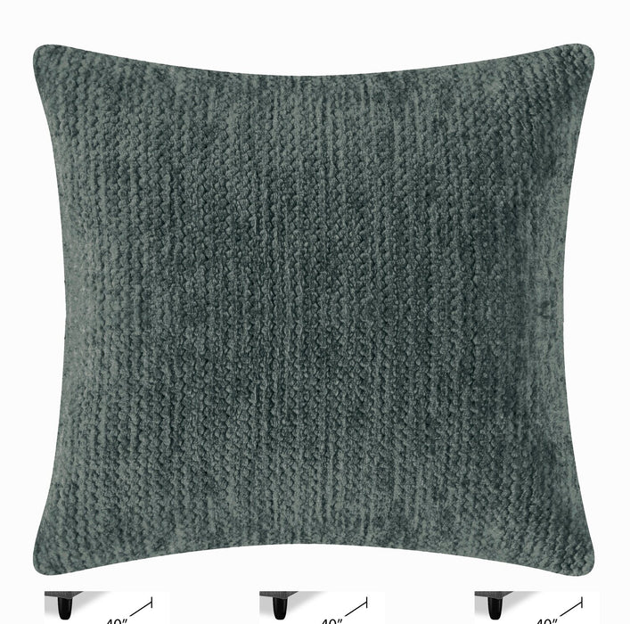 Lounge 4-Piece Chenille Armless Modular Sectional – Grey