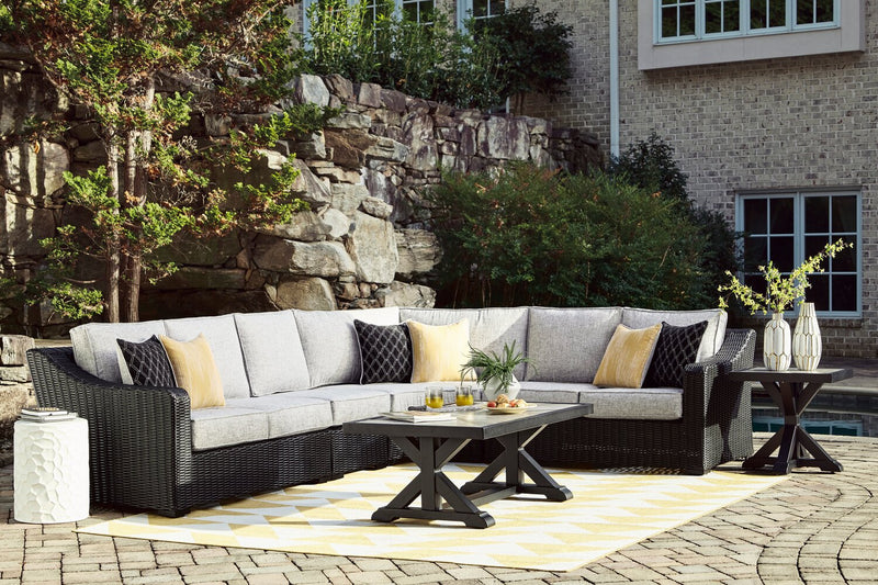 Jasper Patio Armless Chair - Black