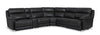 Sorrento 6-Piece Genuine Leather Sectional - Black